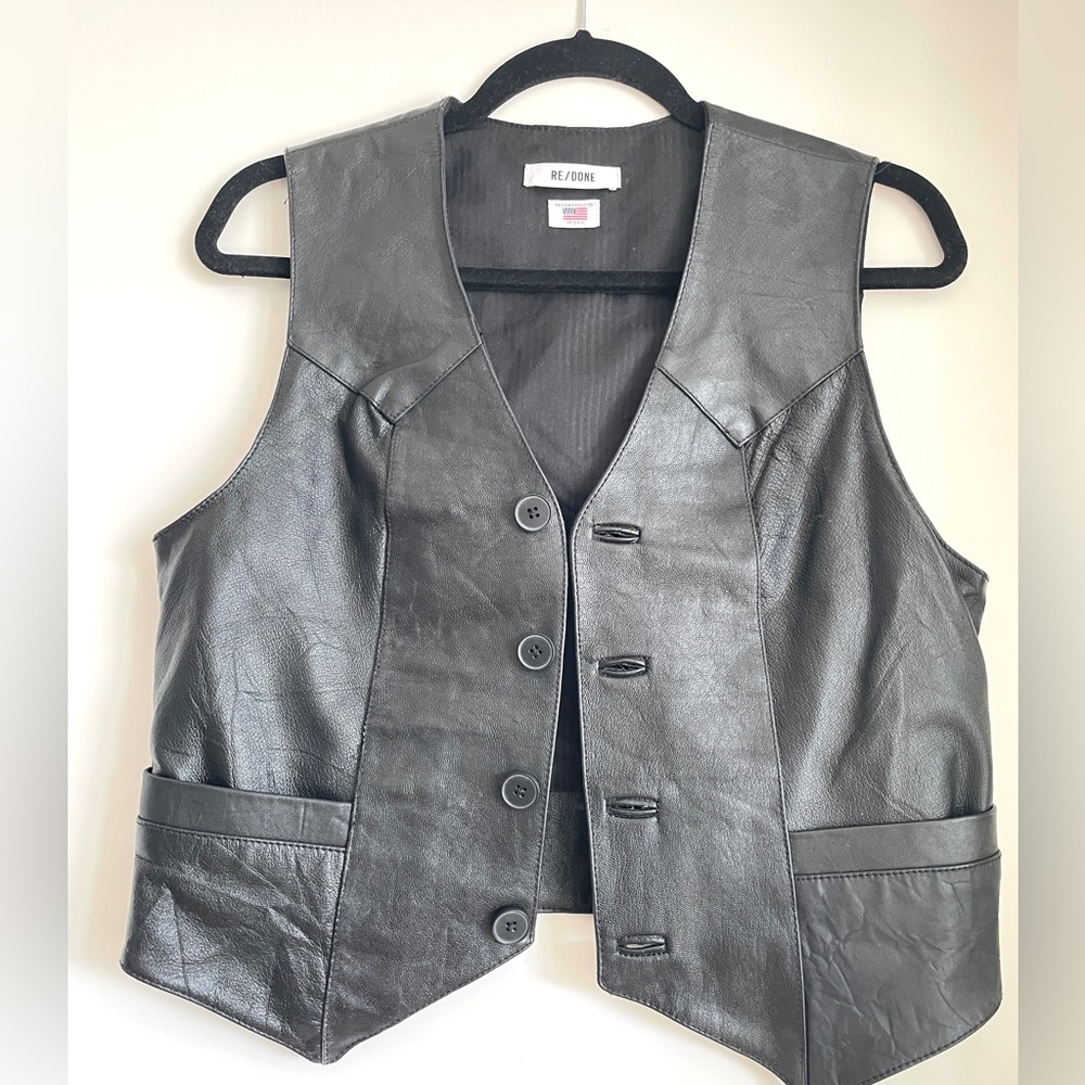 Re/Done leather vest